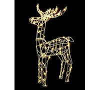VeryMerry Pre-Lit Reindeer Large 85cm with 100 LED, Auto-Off Timer, Christmas Decoration Suitable for Indoor and Outdoor Use - Warm White