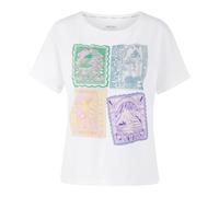 Verziertes Baumwollshirt - female - Marc Cain - T-Shirts - White - L - Tops L