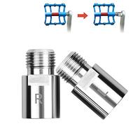Vesaneae 1 Pair Chrome-Molybdenum Steel Bicycle Pedal Extender,20 mm Bicycle Foot Pedal Spacer with L and R markings,Adapter for foot pedal extensions,for Mountain,Folding,Racing Bikes