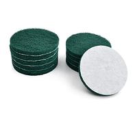 Vesaneae 10 Pcs Scouring Pads Cleaning Kit,150mm Polishing Cleaning Pads,Abrasive Buffing Pads,Scrub Pad Sponge,Stiff Green Scrubber Pads,Scouring Pads Buffing Wheel for Angle Grinder