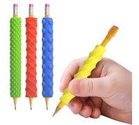 Vesavifaka 4 PCS Textured Silicone Pencil Grips-Sensory Fidget Sleeves for Kids Adults, ADHD Autism Anxiety Relief, Quiet Classroom Travel Fidget Tool for Focus, Calm and Fine Motor Skills