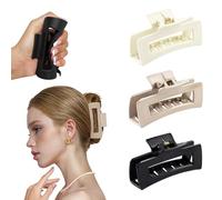 Vesavifaka Cloud Claw Hair Clips for Women, 3PCS 4.05 Inch Soft & Flexible Cozy Claw Clip, Unsnappable Silicone Hair Clip for Women, Large Non-Slip Barrettes for Thin Thick Curly Hair