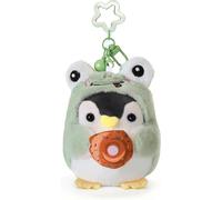 Vesavifaka Penguin Plush Keychain Bag Charm Cute Stuff Cosplay Costume Change Clothing Donut Frog Keyring Bag Purse Decor Accessories