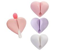 Veseek Lip Brush Holder,Lip Balm Brush Organizer Compatible with LANEIGE Lip Sleeping Mask,Silicone Sleeve Protector Cover for Lip Brushes(White & Pink & Purple)
