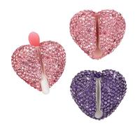 Veseek Lip Brush Holder,Lip Balm Brush Organizer Compatible with LANEIGE Lip Sleeping Mask,Silicone Sleeve Protector Cover for Lip Brushes(Pink & Purple)