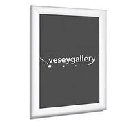 Vesey Gallery white Metallic Snap Frame. 25mm White Metal Frame with Protective Clear Cover. For Indoor and Outdoor Use A2 (594 x 420mm)