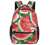 VesFy Fruit Watermelon Travel Lightweight Backpack Plants Student School Bag Rucksack Adjustable Shoulder Strap Bookbag Large Capacity Daypack Kids Boys Girls One Size