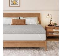 Vesgantti Mattress Topper for Single Bed, Gel Memory Foam Mattress Topper for Cool Sleep & Back Pain Relief, with Washable Cover & Corner Elastic Straps, CertiPUR-US Certified, 90x190x7.5cm