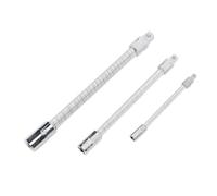 VESHENVEN 3pcs Flexible Socket Extension Bar Set, Stainless Steel Bendable Wrench Sleeve Extension Rod for Hard to Reach Repairs, Durable Metal Flexible Ratchet Adapter for Auto and Home Too