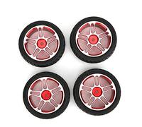 VESHENVEN 4PCS Aluminum Alloy RC Car Tire, 1/10 Scale RC Wheel Hub Replacement with Anti - Skid Surface, Compatible for HPI Losi VRX ZD Racing On - Road Drift