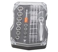 VESHENVEN Mini Ratchet Wrench Kit, 35 - Piece Screwdriver Bit Set with 11 Sockets, Compact Ratchet Spanner for Multiple Works, Includes Slot Star Cross Hex Bits and Adapters for Home and Pro