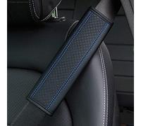 Veshow Car Seat Belt Pads 4Pack - PU Leather Seatbelt Cover - Soft and Comfortable Car Seat Belt Comfort Pads (Black blue line, 4 Pack)