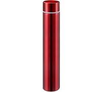 Vesici 1 Pack Red Slim Water Bottle 8.8 oz Small Stainless Steel Purse Compact Insulated Water Bottles Camping Travel Backpack Pocket Flask for Car Cold Coffee Tea