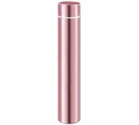 Vesici 1 Pack Slim Water Bottle 8.8 oz Small Stainless Steel Purse Compact Insulated Water Bottles Camping Travel Backpack Pocket Flask for Car Cold Coffee Tea (Rose Gold)