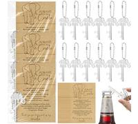 Vesici 12 Sets Friend Birthday Gifts for Women, Friendship Elephant Bottle Openers Keychain Bulk with Story Thank You Card, Friendship Gifts for Women, Christmas Friendsgiving Party Favors