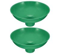 Vesici 2 Pack Extra Large Wide Mouth Funnel 2.5" x 10" Multi Purpose Filling Funnel Plastic Reusable for Water Softener Resin Tanks Carbon Media Jar Filling Use (Green)