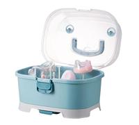 Vesidoloy Baby Bottle Storage Organizer - Dust Proof Baby Bottles Organizers, Removable Portable Dust Proof Bottle Rack, Large Capacity Nursery Boxes For Milk Storage Feeding Fridge Organization