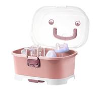 Vesidoloy Baby Bottle Storage Organizer - Dust Proof Baby Bottles Organizers, Removable Portable Dust Proof Bottle Rack, Large Capacity Nursery Boxes For Milk Storage Feeding Fridge Organization