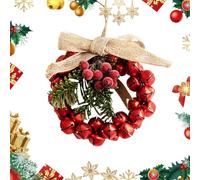 Vesidoloy Bell Wreath Christmas - Ornament Decor with Pine Cones Bows - Realistic Festival Wreath,for Door Wall Porch Mantle Kitchen Home Farmhouse Outdoor Window Fireplace