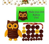 Vesidoloy DIYs Button Highland Cow Craft Kit, Christmas Button Ornament Making Set, Fun Christmas Buttons For Crafts, Seasonal Decor Holiday Party Supplies For Kids Adults