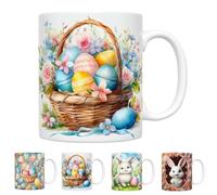 Vesidoloy Easter Bunny Mugs, Easter Bunny Coffee Mug, 350ml Colorful Holiday Funny Ceramic Mugs, Easter Party Cups for Home School Table Centerpieces