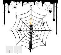Vesidoloy Gothic Candle Holder - Retro Spiderweb Candle Stand | Festive Stand Gothic Mount for Holiday Wall Bedroom Festival Hallway Interior Party Home
