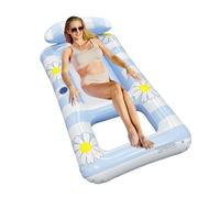 Vesidoloy Inflatable Pool Floats - Floating Water Lounge Chair with Headrest - Beach Floating Lounge - for Lake River Backyard Garden Camping Vacation Party Gathering
