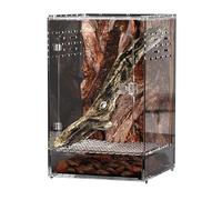 Vesidoloy Praying Mantis Enclosure - Acrylic Ventilated Reptile Enclosure | Transparent Beetles Habitat | for Reptile Gecko Mantis Crickets Scorpion Beetles Crab Snake Snail Turtle Frog