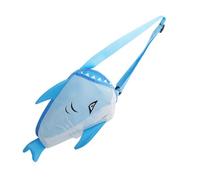 Vesidoloy Sea Shell Bags for Beach,Shark Design Cartoon Sling | Foldable Large Capacity Seashell Collection Bag | for Rock Sand Toy Kids Family Boy Summer Vacation Pool Travel Swim Sea Lake