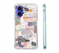 Vesidurt Bible Verses Case for iPhone 16,Christian Jesus Quotes Collage,Trendy Soft TPU Protective Case Compatible with iPhone 16,6.1"