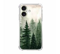 Vesidurt Foggy Forest Mountain Nature Scenery Pattern Case for iPhone 17,Unique Trendy Soft TPU Phone Protective Cover,ip17