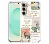 Vesidurt Jesus Flowers Case for Samsung Galaxy S25+,Christian Bible Verses Collage,Trendy Soft TPU Bumper Case Compatible for Galaxy S25 Plus