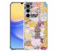 Vesidurt Positive Quotes Collage Case for Samsung Galaxy A15,Hippie Indie Aesthetic Pattern,Unique Soft TPU Bumper Case for Galaxy A15 5G,6.5"