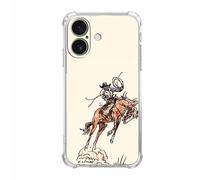 Vesidurt Vintage Cowboy Riding Horse Pattern Case for iPhone 17,Unique Trendy Soft TPU Phone Protective Cover,ip17