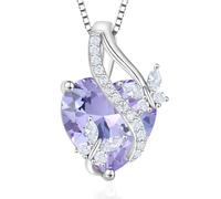 Vesitim Butterfly Necklaces for Women Sterling Silver Infinity Heart Pendant Birthstone Jewelry Gift 14K Yellow Gold/Rose Gold Plated, Sterling Silver, Created Alexandrite