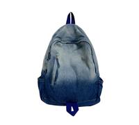 Veslyn tote bag ；makeup Large Capacity Washed Denim Backpack, Casual Daily Commute Daypack