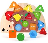 Vesmiga Montessori Puzzle Toys for 1 2 3 Year Old Boys Girls,Wooden Puzzles Jigsaw for 1-2 Year Old Boy Educational Toys -Learning Colour Sorting Toys Gifts for 1-2-3 Year Olds Girls Boys