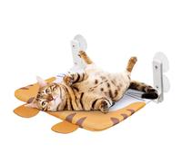 Vesone Cat Window Perch - Cartoon Cat Hammock with Suction Cup,360 Degree Panoramic Sun Enjoyment Safety Cat Shelves for Glass Window, Glass Door, and Other Clean Surfaces