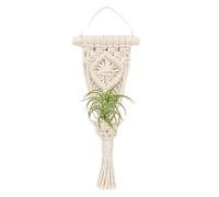 Vesone Macrame Plant Hangers Air Plants Holders Cotton Rope Woven Hanging Plant Holder Wall Hanging Planter Basket for Indoor Outdoor Home