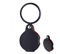 Vesone Magnifying Glass, 10X Folding Pocket Magnifying Glass, High-transparency Mag-nifier With Leather Case, And Wear-Resistant Handheld Mag-nifier For Science Exploration, Reading, Crafts
