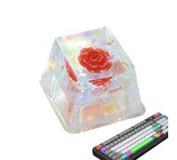 Vesone Resin Keyboard Keycaps,Resin Dry Flowers Game Keyboard Keycap | Game Keyboard, Shine Through Translucent, Replacement, Sa Profile Keycaps, Esc, R4 for Mechanical Keyboard