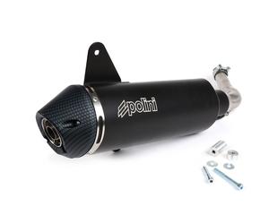 Vespa GTS 300 (Euro 4, 2016-) SUPER POLINI Racing Slip On Exhaust - Black
