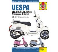 Vespa GTS, GTV, GT, LX, LXV, S, Primavera & Sprint (05-18)
