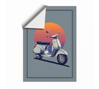 Vespa in the Sun Retro Unframed Wall Art Print A1 (84.1×59.4cm), Wall Decor for Living Room, Bedroom, Office & Home, Art Gift