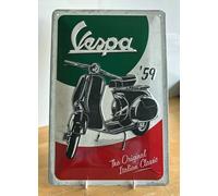 Retro tin sign metal sign vintage 8 x 12 in - Vespa - The Italian Classic