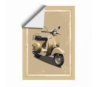 Vespa Vintage Unframed Wall Art Print A2 (59.4×42cm), Wall Decor for Living Room, Bedroom, Office & Home, Art Gift