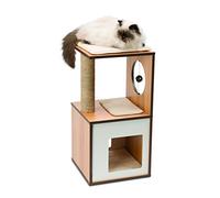 Vesper V-Box Cat Tree, Small in Walnut