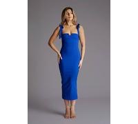 Vesper Women's Bow Strap Bodycon Midaxi Dress in Cobalt | Size: 8 Vesper Cobalt 8
