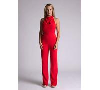 Vesper Women's Cowl Neck Wide Leg Jumpsuit in Red | Size: 8 Vesper Red 8
