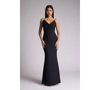 Vesper Women's Fishtail Strappy Maxi Dress in Black | Size: 8 Vesper Black 8